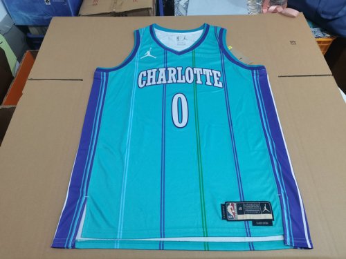 NBA Charlotte Hornets 0 Miles Bridges Teal 2024 Classic Edition Basketball Maillot